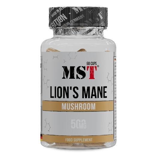 MST (МСТ) Lion’s Mane Mushroom (Їжовик гребінчастий) 500 мг потужна підтримка мозку та нервової системи капсули №60